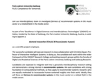 PhD position in our team 